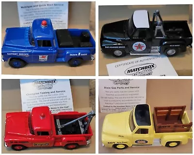 Matchbox - Gas Station Truck Lot Of 4 -REWARD CENTER - Mattel NEW W/ Certificate • $50