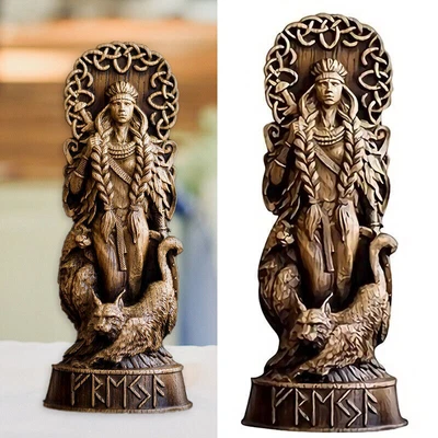 Freyja Statue Norse God Carving Altar Heathen Asatru Viking God Goddes Sculpt Uk • £15.52