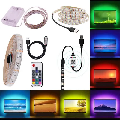 12V LED Strip Lights Tape Battery 5050 USB TV Back Light Lamp Backlight+UK Plug • £15.12