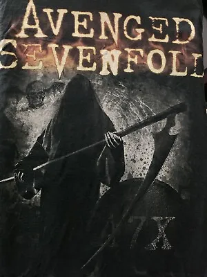 Avenged Sevenfold A7X Grim Reaper T Shirt Mens Medium Heavy Metal Band Skull • $19.99