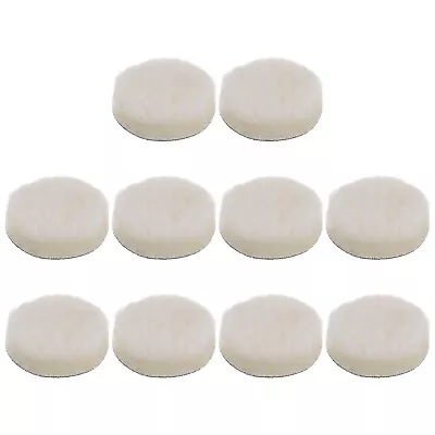 10pcs Wool Buffing Pads 3 Inch Polishing Pad Polishing Buffing Pad Hook And Loop • $11.54