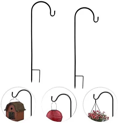 35 Inch Shepherd Hook Gardern Plant Hanger Bird Feeder Pole Metal Hanger Hook • $13.29