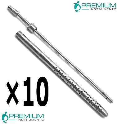 10× Poole Straight Suction Tube 9.25  Width 10mm Surgical Medical UPGRADED Tools • $60.70