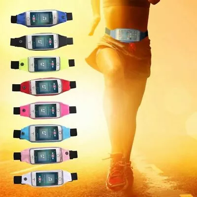 Zipped Sports Running Jogging Waist Travel Bum Bag Phone Keys Mobile Money Belt • £4.95
