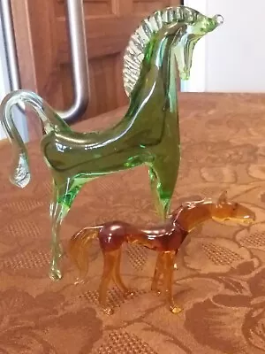£14.99 • Buy 2 X Murano Glass Horse Figurines