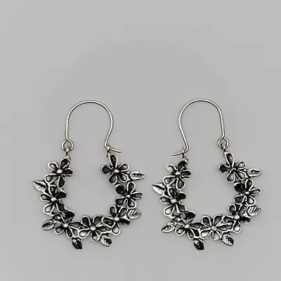 Taxco Mexico 925 Filigree Dangling Flower Earrings Mexican Elegant • $47