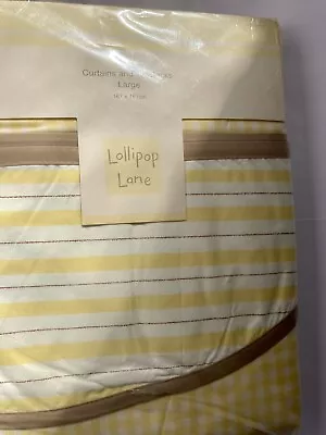 Lollipop Lane Curtains And Tie Backs BNIB Gingham Yellow Nursery Room • £10