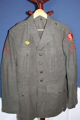 Original WW2 U.S. Marine Corps Named &  Ship Detachment Afloat  Patched Jacket • $95