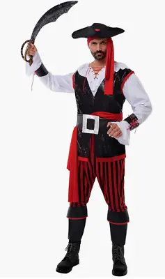 Adult Pirate / Plundering Captain Costume - Halloween Dress Up Party Cosplay • $22