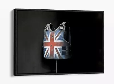 Banksy Union Jack Stab Vest -float Effect Canvas Wall Art Pic Print- Stormzy • £49.99