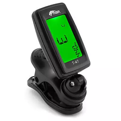 Guitar Tuner - Clip-On Chromatic Tuner For Guitar Ukulele And Violin By Tiger • £8.99