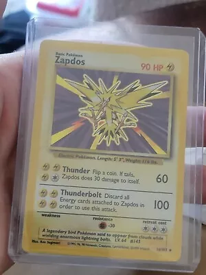 Pokémon TCG Zapdos Base Set 16/102 Holo Unlimited Holo Rare • $5