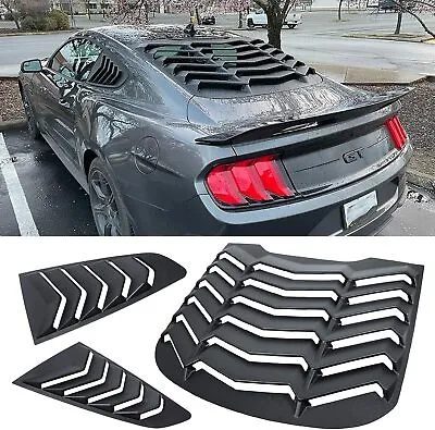 Rear And Side Window Louvers Cover For Ford Mustang 2015-2022（Matte Black ） • $179.88