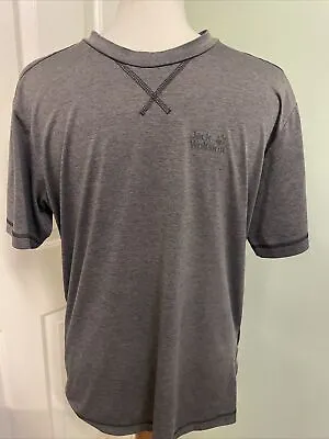 Jack Wolfskin Mens Grey Dry Fit T Shirt Size S/M • £3.99