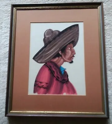 Vtg Mid Century Gouache Watercolor Signed By G Rosales - Mexican Artist • $65