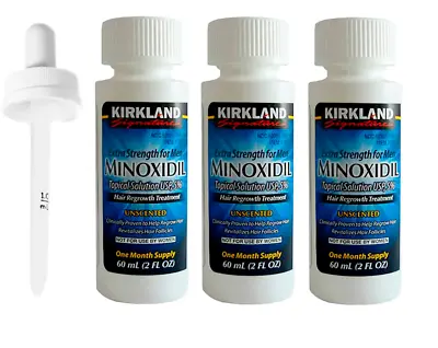 Kirkland Minoxidil 5% Extra Strength Men Hair Regrowth Solution 3 Month 10/2024 • $18.99