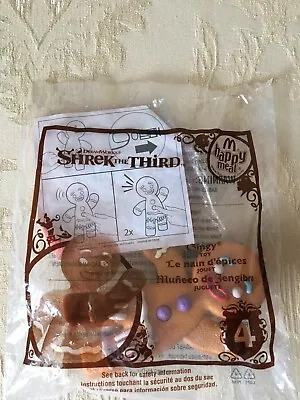 NIP 2007 McDonald's Happy Meal Shrek The Third #4 GINGY Gingerbread Man Toy • $17