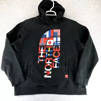 The North Face Mens XL Black RU/14 Olympics National Flag Hoodie Sweatshirt • $29.95