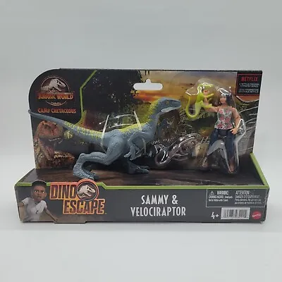 Jurassic World Sammy & Velociraptor Camp Cretaceous Dino Escape New Mattel 2021 • $14.99