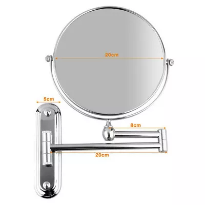 10X Extending Magnifying Makeup Bathroom Shaving Round 2-Side Mirror Wall Mount • £21.98