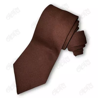 RARE Shilitos Mens Tie Vintage Brown Solid Skinny Retro Preppy Thin 57 In X 3 In • $22.75
