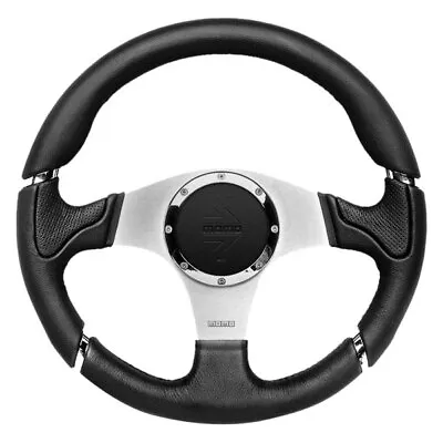 Momo For Millenium Steering Wheel 350 Mm - Black Leather/Black Stitch/Brshd • $249