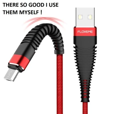 $11.99 • Buy  New 2x Iphone Charger 6 7 8 X XR XS Flexible & Genuine Braided  Data Cable 1m