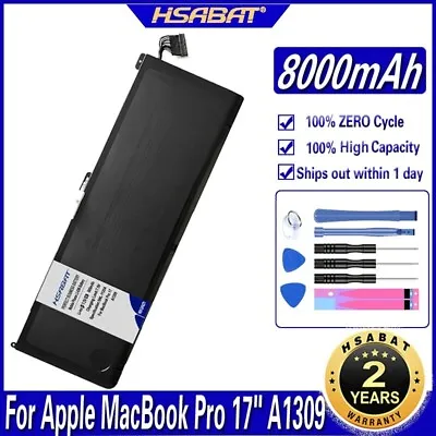 HSABAT A1309 8000mAh Battery For MacBook Pro 17  A1309 A1297 Early 2009 Mid-2009 • $79.68