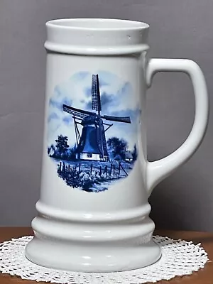 Delft Blauw Hand Decorated Beer Stein / Mug With Windmill Design Made In Holland • $12