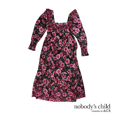 £14.99 • Buy Nobody's Child Nobody's Child Floral Midi Dress Size 10