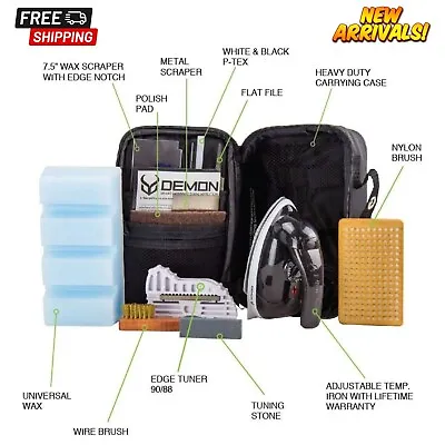 Ski/Snowboard Tuning Waxing Kit W/ Iron Edge/Tuner/Scraper/Brush Cleaning Repair • $200.27