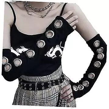 Goth Arm Warmers Fingerless Gloves For Women Gothic Steampunk Gothic Gloves • $26.11