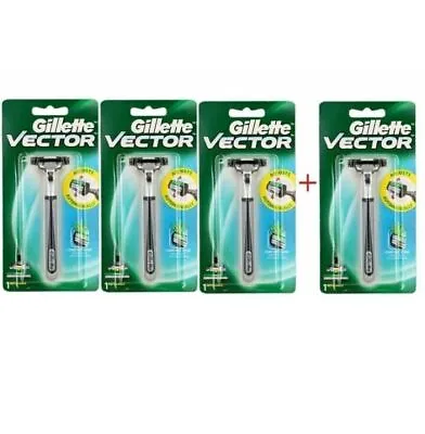 X4 Gillette Vector Razor With Blade Fits Contour / Atra Refill Cartridge F/S • $35.75