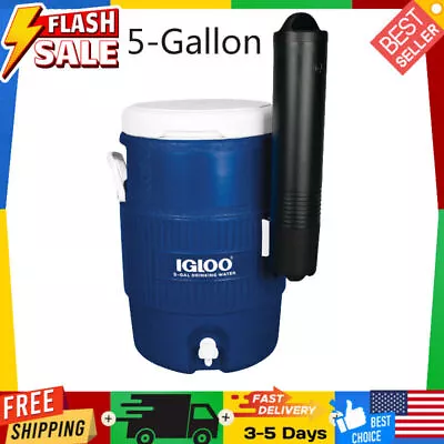 5-Gallon Heavy-Duty Beverage Cooler W/ Cup Dispenser For Camping/Traveling Blue • $29.36