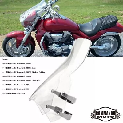 Motorcycle Clear Windshield Screen For 2006-2020 Suzuki Boulevard M50 M90 M109R • $199.99