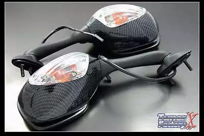 Fit Suzuki Gsxr Gsx-r 1000 750 600 Carbon Mirrors 06-2009 2010 L0k6 K7 K8 K9 K10 • $113.29