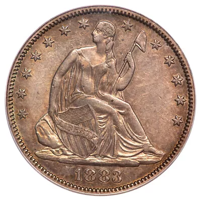 1883 50C Liberty Seated Half Dollar PCGS AU53 • $1650