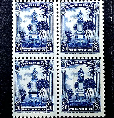 Mexico 1900's - MNH - Architecture - 4 Stamps - 20 Cents Quartblock • $0.01