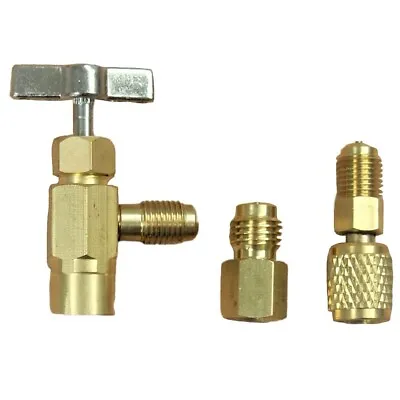 3PCS/Set R1234yf Can Tap Adapter Fitting Kits For R134a R12 R22 Charging Hose • $12.89