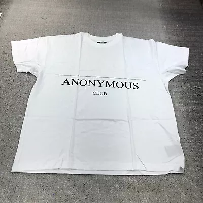 Hood By Air Shirt Mens Large Anonymous Club WhiteTee S/S Made In USA HBA Collab • $68.88
