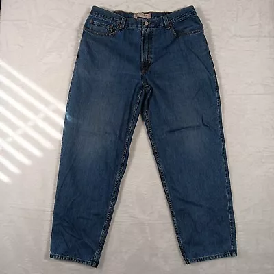 Levis 560 Jeans Mens 38x32 Blue Denim Comfort Fit Loose Taper Cowboy Western  • $32.99