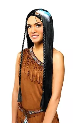 Indian Maiden Native American Pocahontas Costume Women Wig • £28.74