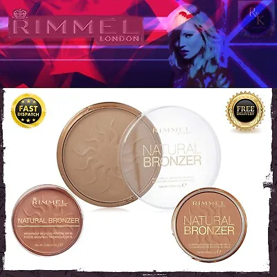 £5.39 • Buy Rimmel Natural Bronzer Pressed Powder  Choose Your Shade Brand New  💖