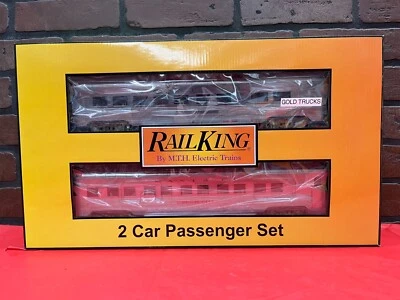 $152.99 • Buy MTH RailKing 30-68153 Santa Fe 2-Car 60' Streamlined Sleeper/Diner Passenger Set