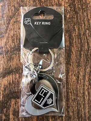 Los Angeles Kings Swirl Heart Keychain NHL License Key Rings • $9.99