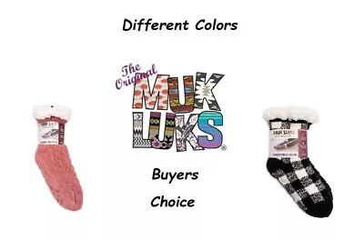 Ladies Muk Luk® Cabin Sock Slippers 2 Pair Pack Non-Slip Pick & Choose Colors • $21.95