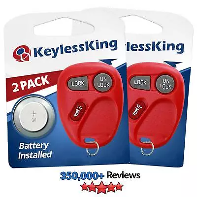 2 Keyless Entry Remote Car Key Fob Control For KOBLEAR1XT 15042968 Red • $13.45