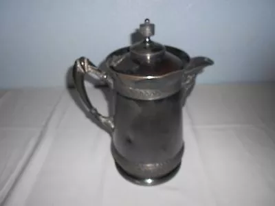 Large Antique Meriden Company Coffee Pot Quadruple Silver Plate Ornate 1868   • $99.95