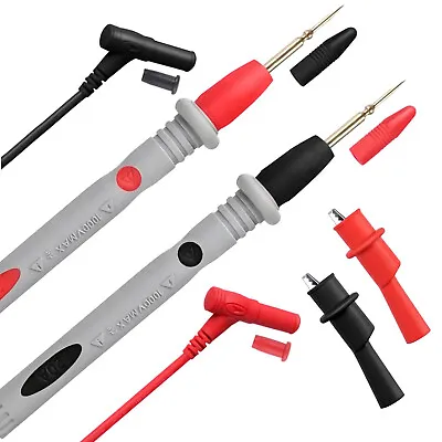 Multimeter Test Leads Multi-meter Test Probes Kit With 2 Crocodile Clips • £4.49