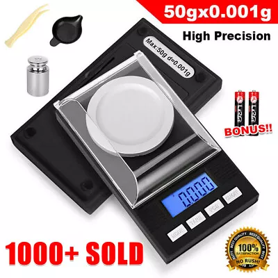 0.001g50g Digital Scales High Precision Electronic LCD Jewellery Scale Milligram • $20.95